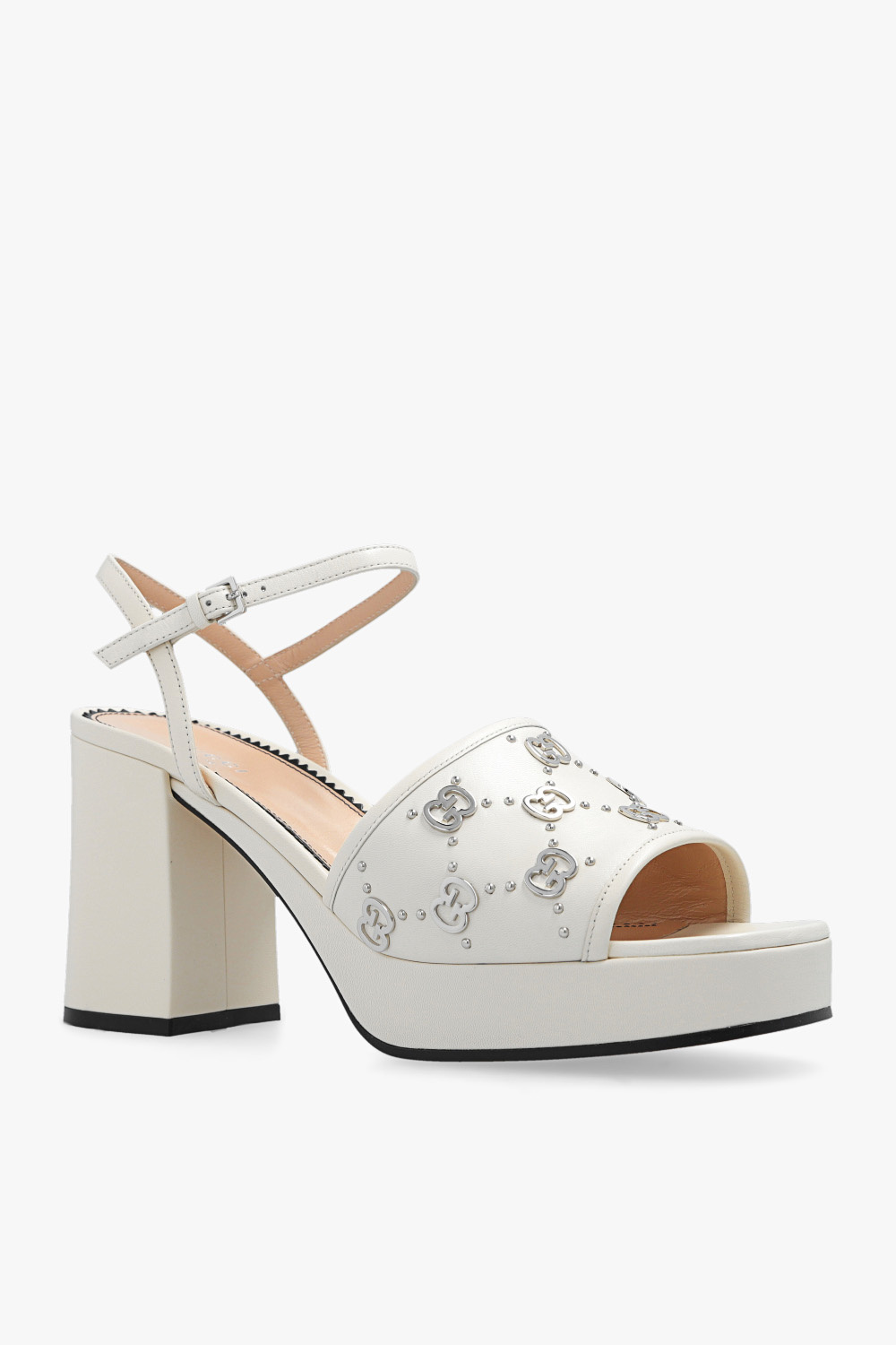 Gucci white heeled sandals online